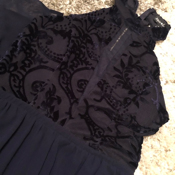 Elegant Dark Blue/ Navy chiffon jumpsuit - Picture 1 of 9